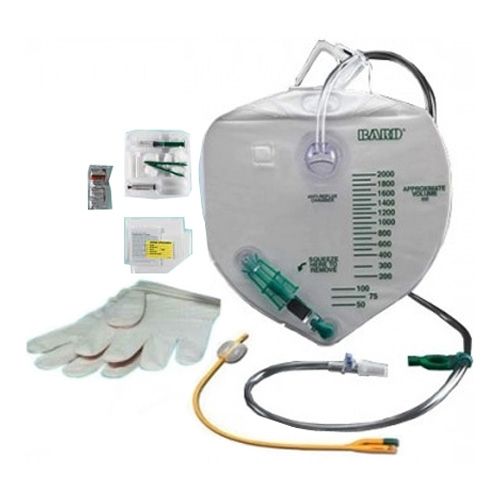 LUBRISIL IC Complete Care Drainage Bag Foley Tray w/ Statlock, 14 FR